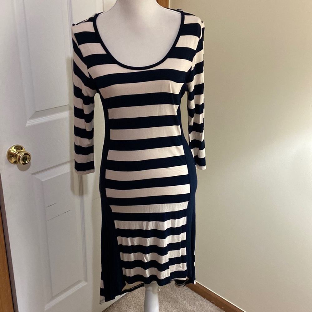 Pink Rose, size large, high low dress, long sleeve